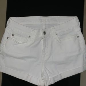 7 for All Mankind White Shorts
